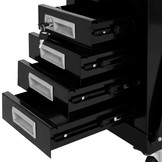 TM Laswagen , Lastrolley met 4 lades zwart Model 2