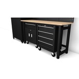 TM premium modulair werkplaatssysteem, 6-delig, matzwart