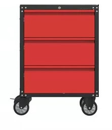 OUTLET TM Modulair gereedschapskast met 3 Lades Zwart/Rood