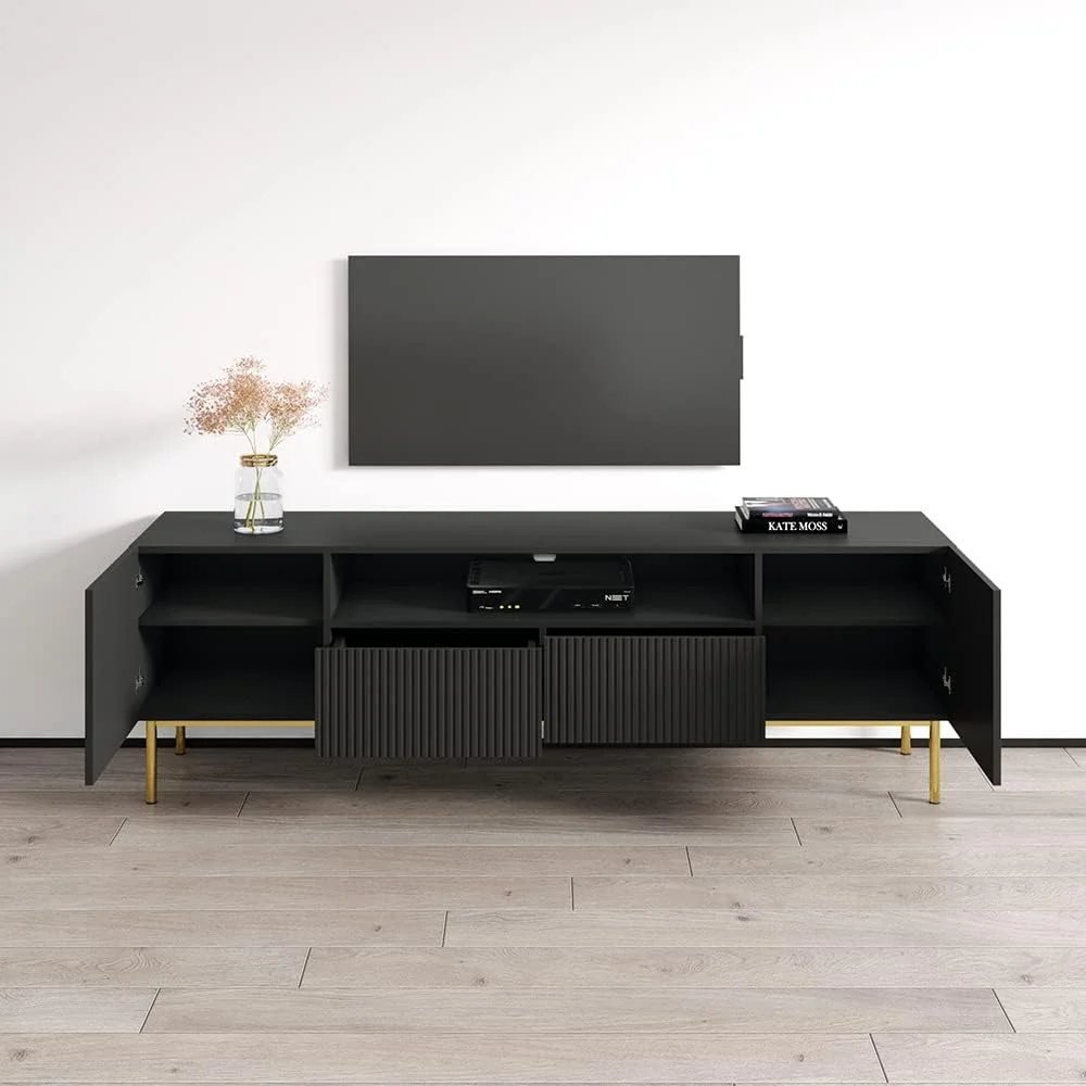 Tv-meubel Modern design 160x40x48 cm Zwart