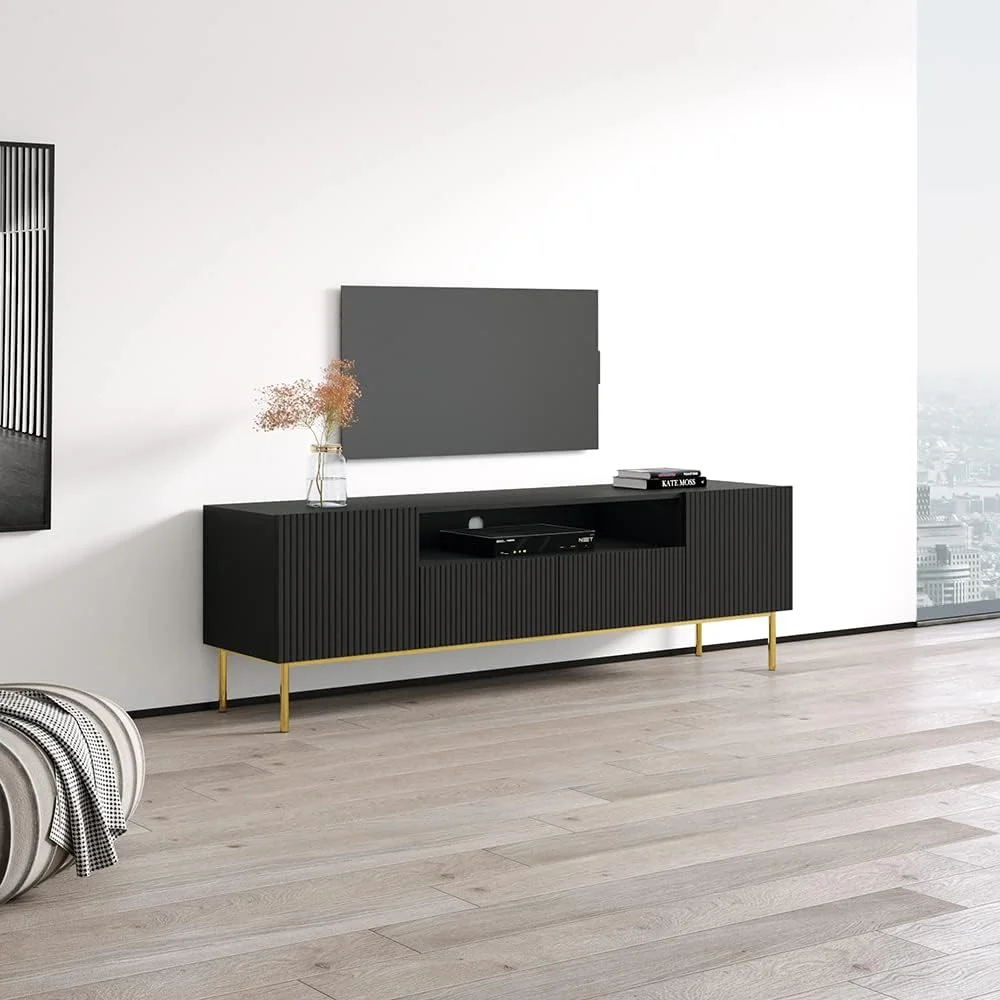 Tv-meubel Modern design 160x40x48 cm Zwart