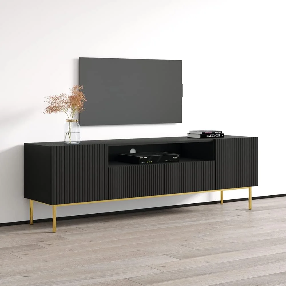 Tv-meubel Modern design 160x40x48 cm Zwart