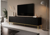 TV Meubel  zwart modern Design met gouden pootjes 190cm