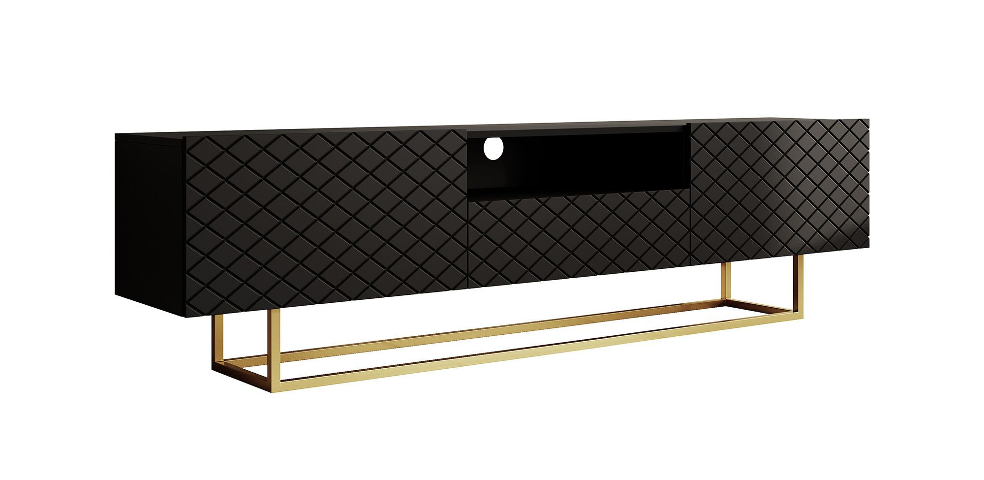 TV-Meubel modern Design met frame zwart 190cm