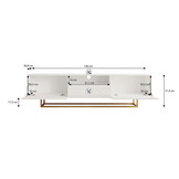 TV-Meubel modern Design met frame zwart 190cm