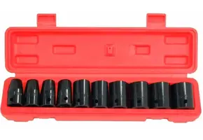 TM 10-Delige set met 1/2" Metrische Zeskant - Krachtdoppen Set
