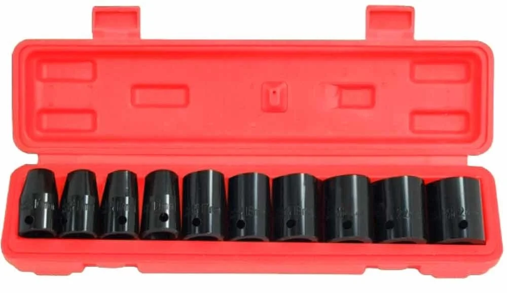 TM 10-Piece set with 1/2 "Metric Hexagon - Force Sockets Set