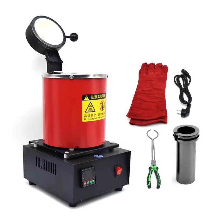 TM Metaalsmeltoven, Grafietkroes smeltoven, Digitale goudsmeltovenmachine, 1750 watt