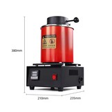 TM Metaalsmeltoven, Grafietkroes smeltoven, Digitale goudsmeltovenmachine, 1750 watt