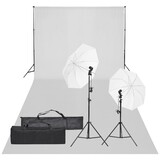 VD Fotostudioset met verlichtingsset en achtergrond