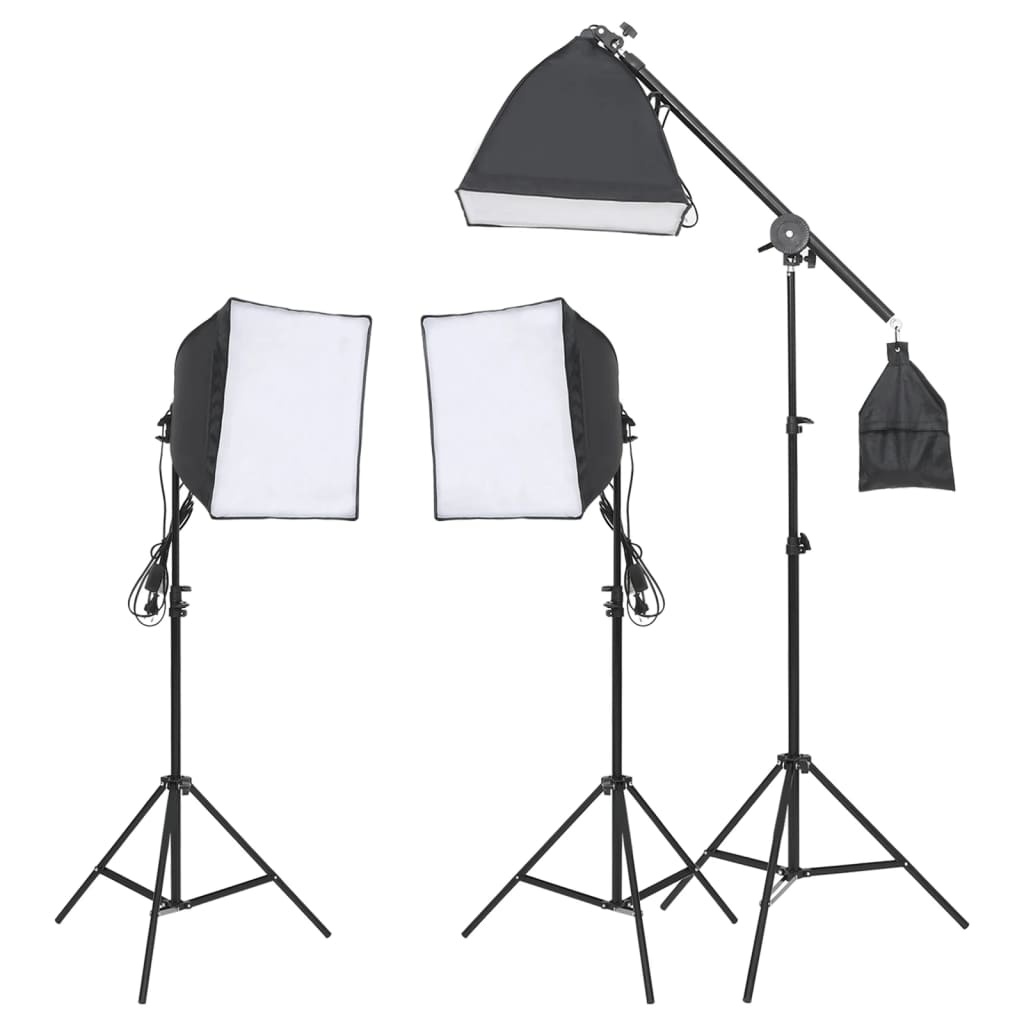 VD Fotostudioset met verlichtingsset en achtergrond