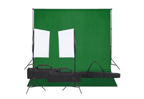 VD Fotostudioset met verlichtingsset en achtergrond