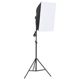 VD Fotostudioset met softboxlamp en achtergrond