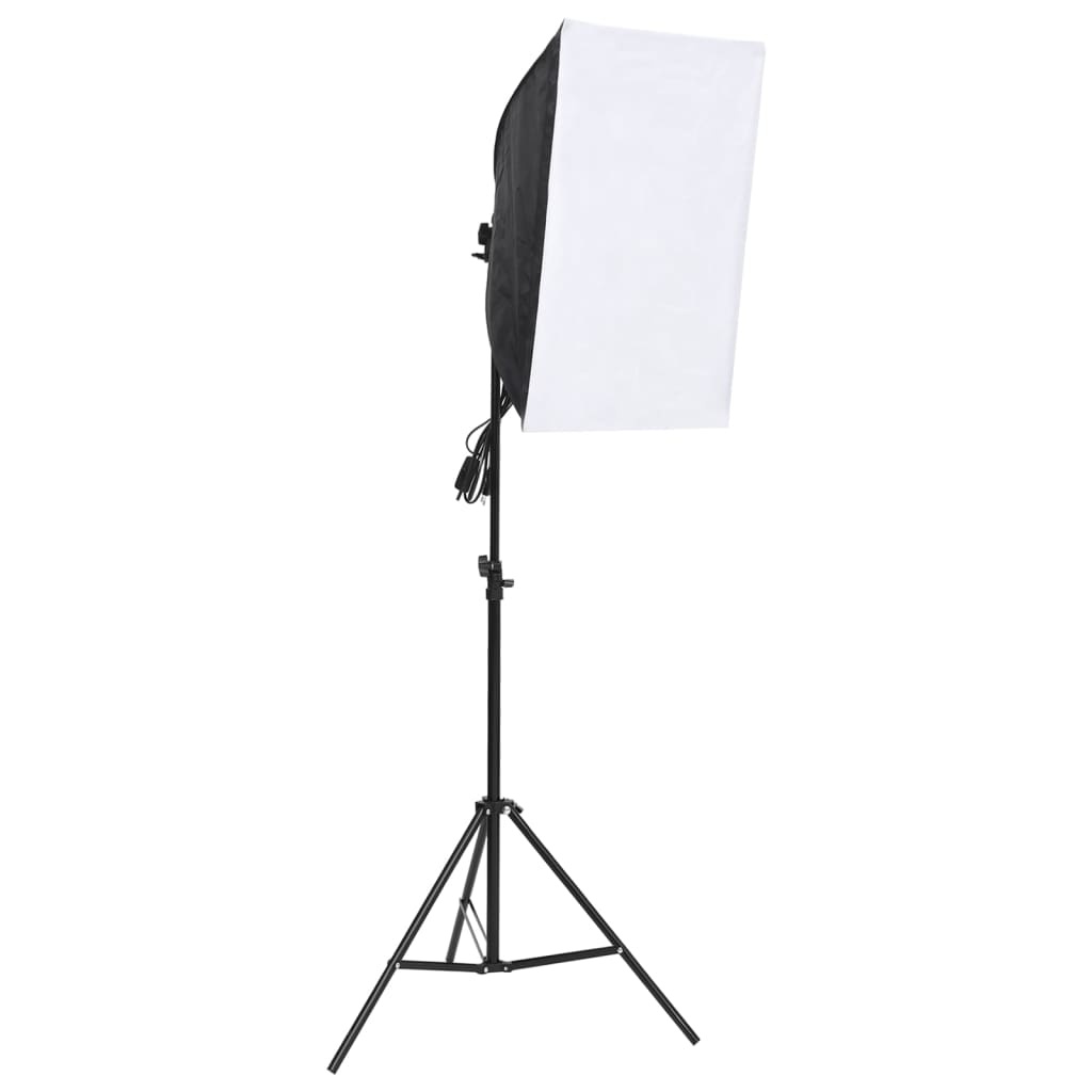 VD Fotostudioset met softboxlamp en achtergrond