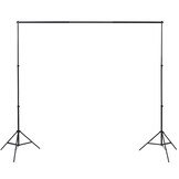VD Fotostudioset met 3 katoenen achtergronden en frame 3x3 m