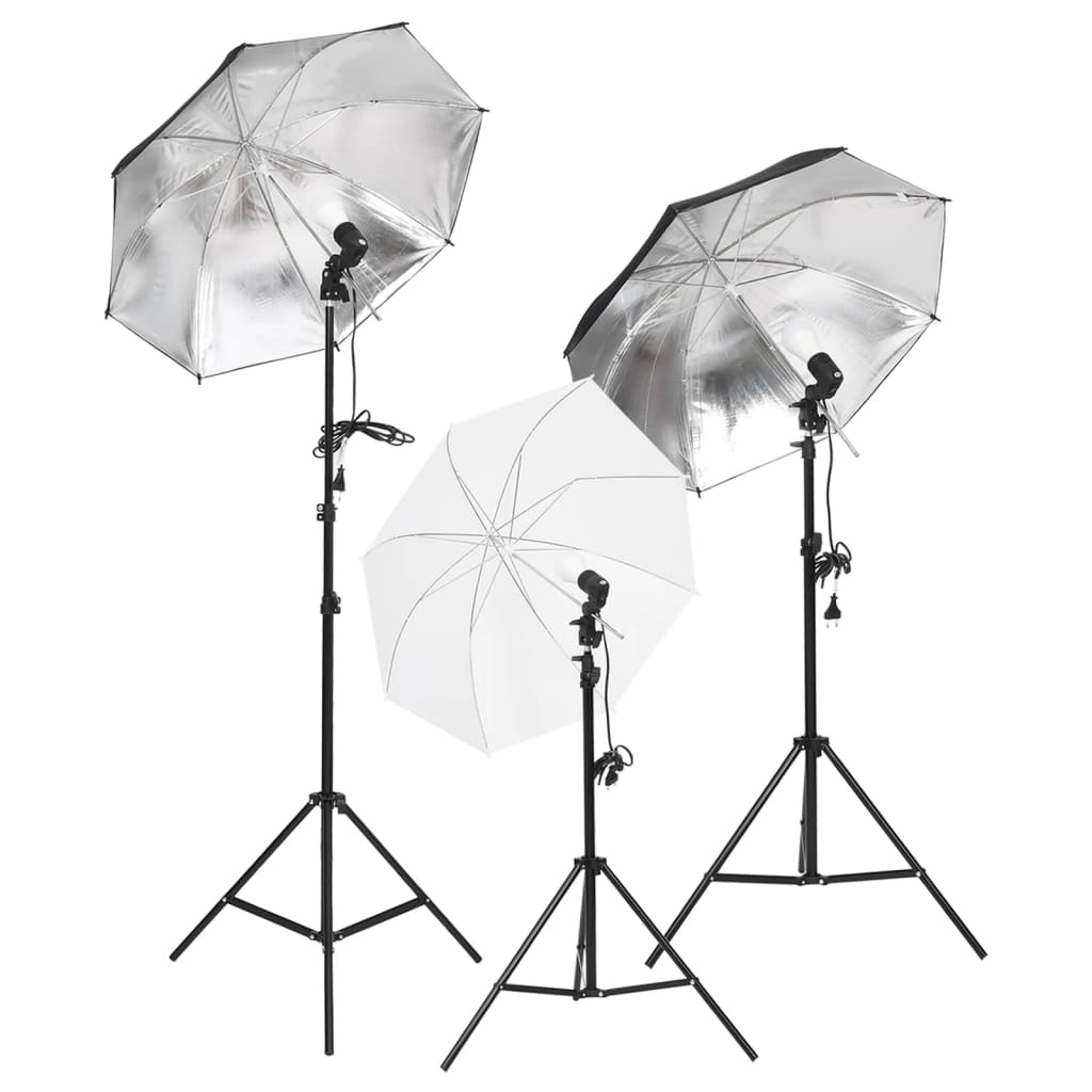 VD Fotostudioset met verlichtingsset en achtergrond