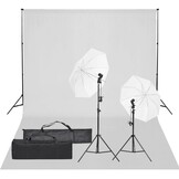 VD Fotostudioset met verlichtingsset en achtergrond 500 x 300