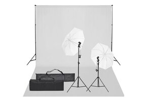 VD Fotostudioset met verlichtingsset en achtergrond 500 x 300