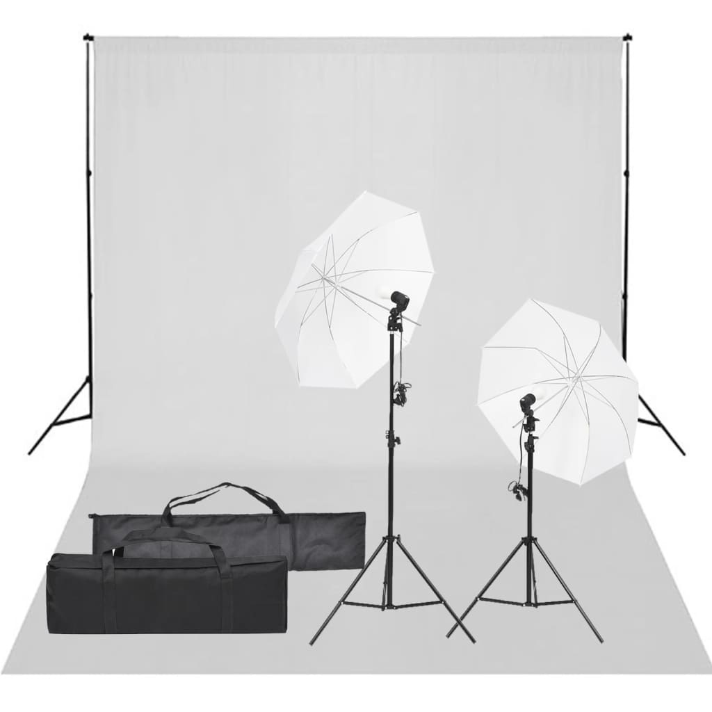VD Fotostudioset met verlichtingsset en achtergrond 500 x 300