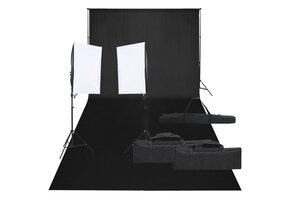 VD Fotostudioset met verlichtingsset en achtergrond 600 x 300 cm