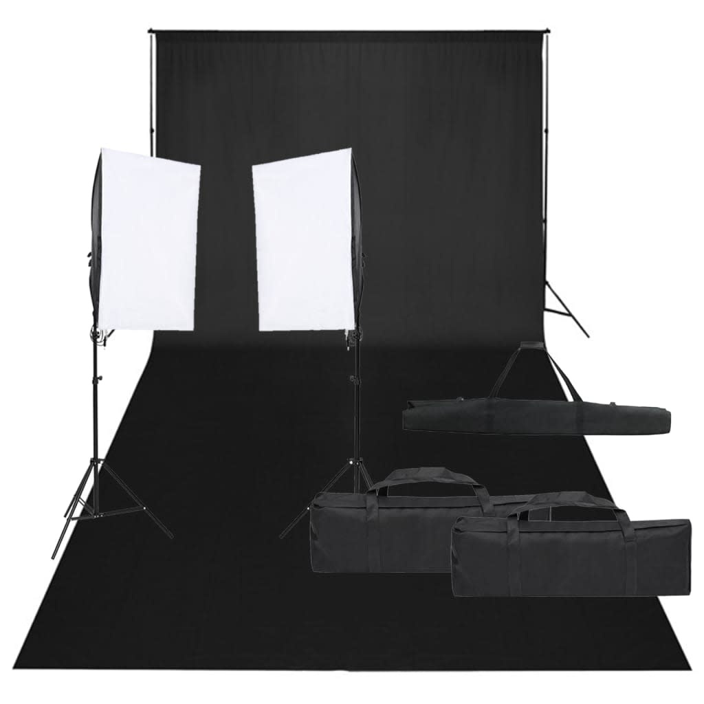 VD Fotostudioset met verlichtingsset en achtergrond 600 x 300 cm