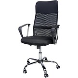 Bureaustoel ergonomisch , geventileerde rugleuning , zwart , verstelbaar