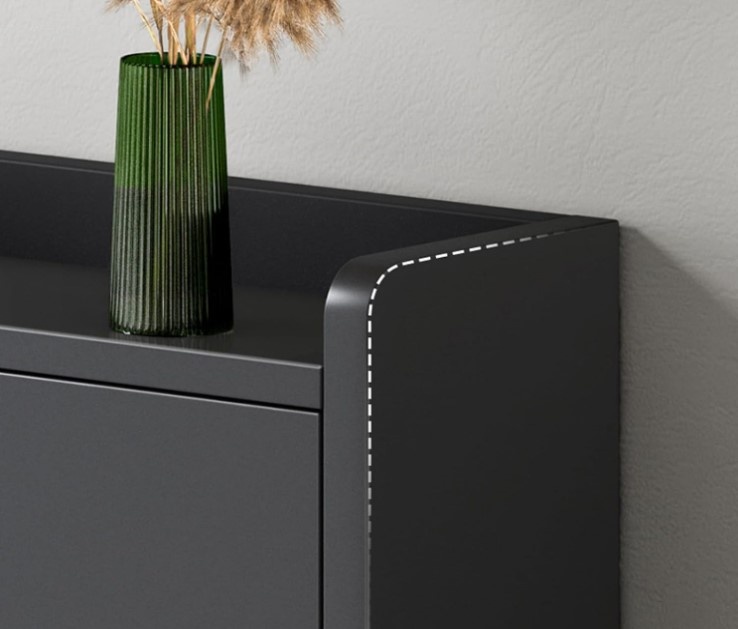 Schoenenkast 99x17x115 cm bewerkt zwart