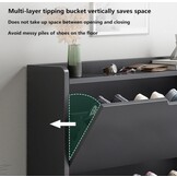 Schoenenkast 99x17x115 cm bewerkt zwart