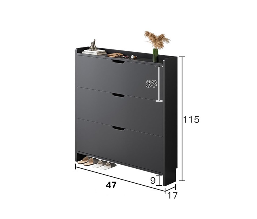 Schoenenkast 99x17x115 cm bewerkt zwart