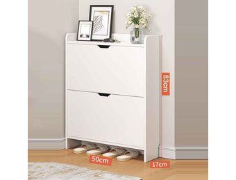 Schoenenkast 50x17x83 cm Wit