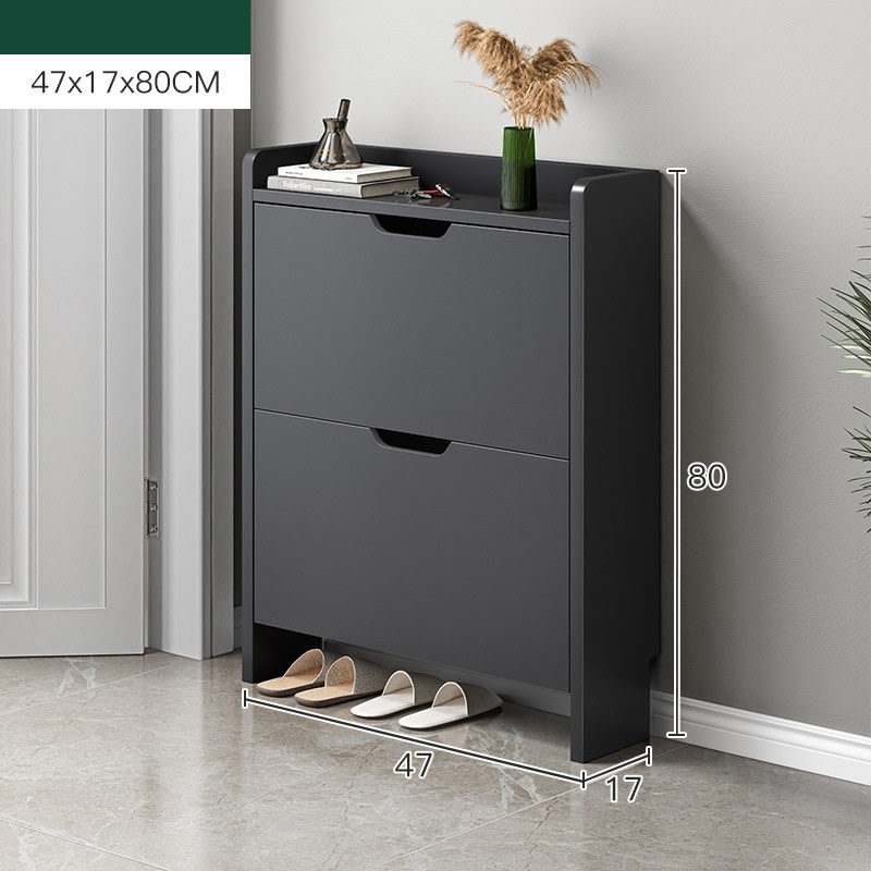 Schoenenkast 50x17x83 cm Zwart