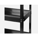 TM 3 Laags Universele Verrijdbare Gereedschapswagen , Detailing Trolley - ZWART