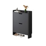 Schoenenkast 47x17x80 cm Zwart