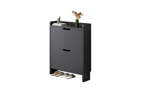 Schoenenkast 50x17x83 cm Zwart