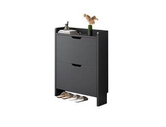 Schoenenkast 47x17x80 cm Zwart