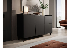 TM Dressoir uniQ design mat zwart 150 cm