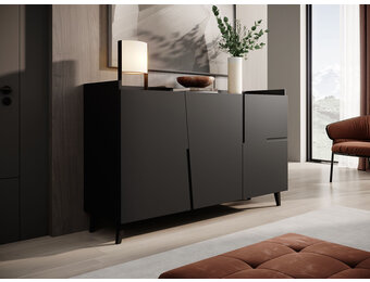 TM Dressoir uniQ design mat zwart 150 cm