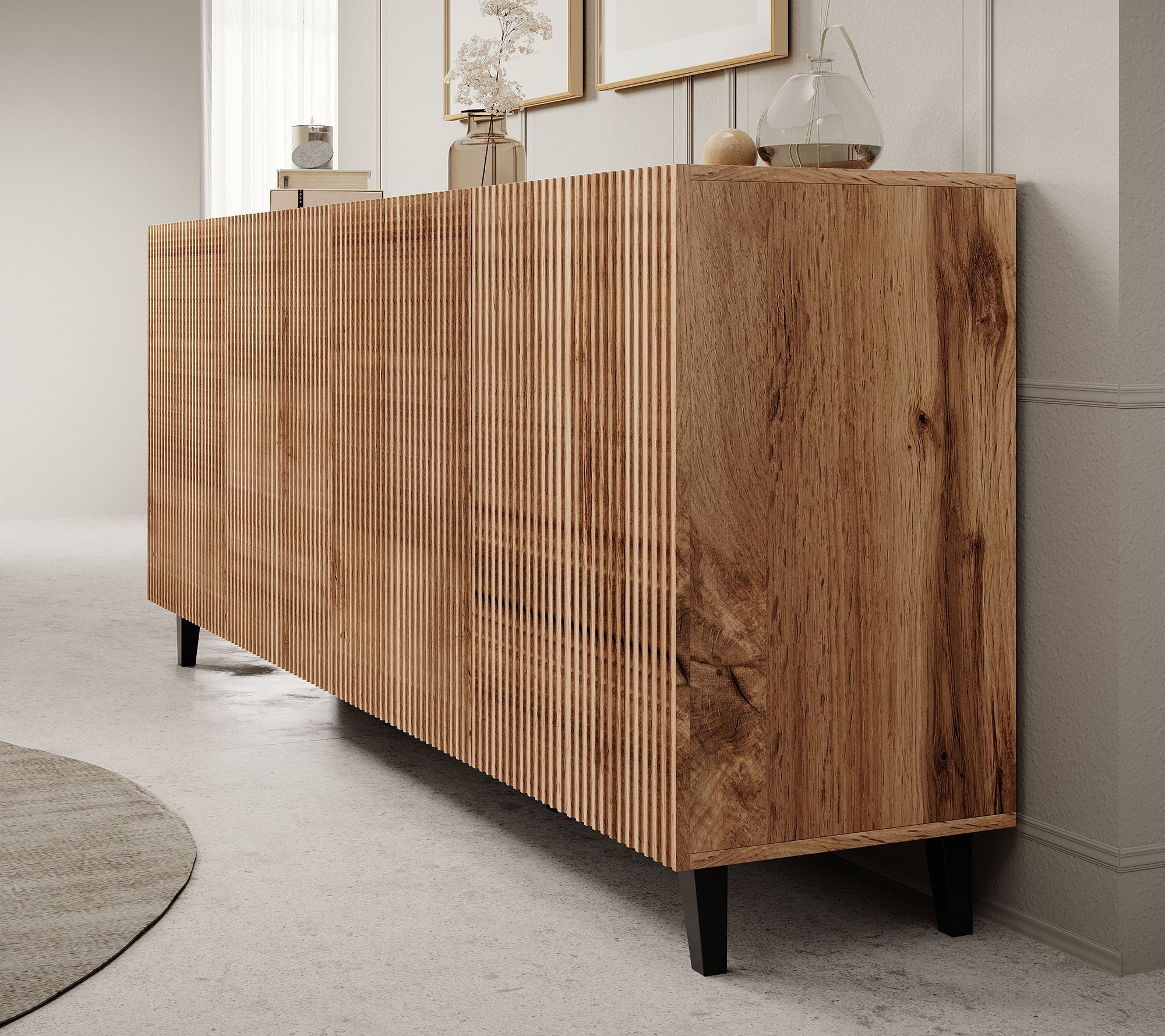 TM Dressoir gestreept eiken 200 cm