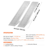 TM aluminium oprijplaten 399kg 1200x215mm