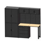 TM Premium werkplaatssysteem , 8-delig , mat zwart