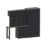 TM Premium werkplaatssysteem , 8-delig , mat zwart