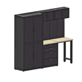 TM Premium werkplaatssysteem , 8-delig , mat zwart