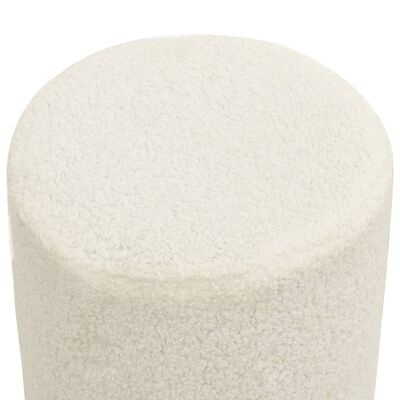 TM Hocker rond fleece wit