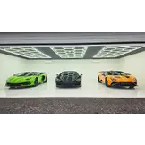 TM Led showroom , hexagon verlichting , Auto detailing honingraat  verlichting 241 x 478 cm