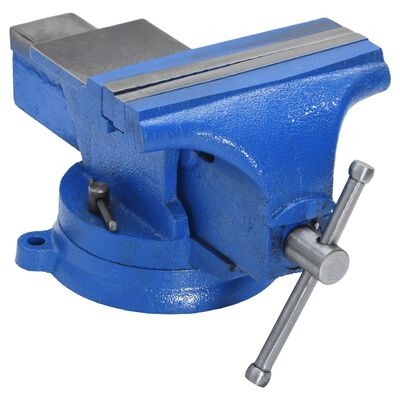 TM Bankschroef 100 mm gietijzer blauw