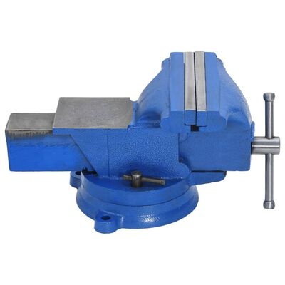 TM Bankschroef 100 mm gietijzer blauw