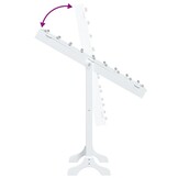 TM spiegel opberg make up/sieraden vrijstaand met LED's 34x37x146 cm wit