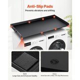 TM was-droogcombinatie werkblad 3-plaat 1370x700x69mm zwart