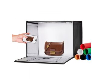 TM  fotobox 410x300x305mm, set lichtbak fotografie 5600K 120LED