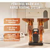 TM Schoenendroger, laarzendroger met 4 buizen